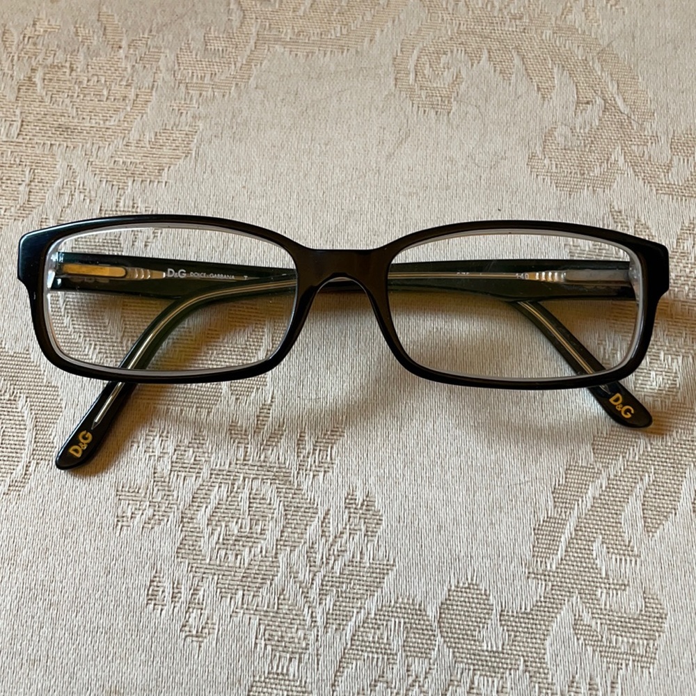 Dolce & Gabbana D & G black/clear prescription frames in EUC